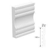 NEX070E｜内装・外装用不燃モールディング　エンド左　NEXモール　180×30×120mm|モールディング|NEXモール（内装用・外装用不燃材モールディング）