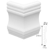NEX080B｜内装・外装用不燃モールディング　出隅材　NEXモール　210×120×120mm|モールディング|NEXモール（内装用・外装用不燃材モールディング）