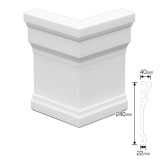 NEX090B｜内装・外装用不燃モールディング　出隅材　NEXモール　240×110×110mm|モールディング|NEXモール（内装用・外装用不燃材モールディング）