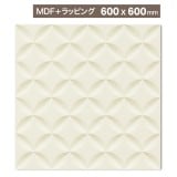 NDC009M6I｜MDF製パネル壁面装飾用　シートラッピング（無地アイボリー）　デコメント　600×600mm　※在庫限り|MDF製＋ラッピング|デコメント