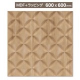 NDC009M6B｜MDF製パネル壁面装飾用　シートラッピング（木目バーリントン）　デコメント　600×600mm　※受注生産品|MDF製＋ラッピング|デコメント