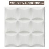 NDC009M3S｜MDF製パネル壁面装飾用　シートラッピング（木目スノーホワイト）　デコメント　300×300mm　※受注生産品|MDF製＋ラッピング|デコメント