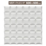 NDC0091M6S｜MDF製パネル壁面装飾用　シートラッピング（木目スノーホワイト）　デコメント　600×600mm　※受注生産品|MDF製＋ラッピング|デコメント
