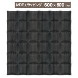 NDC0091M6D｜MDF製パネル壁面装飾用　シートラッピング（木目ダークブラック）　デコメント　600×600mm　※受注生産品|MDF製＋ラッピング|デコメント
