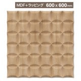 NDC0091M6B｜MDF製パネル壁面装飾用　シートラッピング（木目バーリントン）　デコメント　600×600mm　※受注生産品|MDF製＋ラッピング|デコメント
