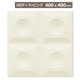 NDC010M4I｜MDF製パネル壁面装飾用　シートラッピング（無地アイボリー）　デコメント　400×400mm　※在庫限り|MDF製＋ラッピング|デコメント