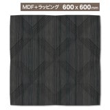 NDC013M6D｜MDF製パネル壁面装飾用　シートラッピング（木目ダークブラック）　デコメント　600×600mm　※受注生産品|MDF製＋ラッピング|デコメント