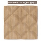 NDC013M6B｜MDF製パネル壁面装飾用　シートラッピング（木目バーリントン）　デコメント　600×600mm　※受注生産品|MDF製＋ラッピング|デコメント