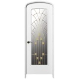 NDR0211WH｜ハーフオーバルドア　白色塗装　外寸2100×800mm　枠：見込90/見付30mm（軽量鉄骨工法向き）　※受注生産品|NDR02シリーズ|ハーフオーバルドア