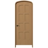 NDR0811CH｜ハーフオーバルドア　チェリー色塗装　外寸2100×800mm　枠：見込90/見付30mm（軽量鉄骨工法向き）　※受注生産品|NDR08シリーズ|ハーフオーバルドア