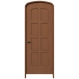 NDR0811WA｜ハーフオーバルドア　ウォールナット色塗装　外寸2100×800mm　枠：見込90/見付30mm（軽量鉄骨工法向き）　※受注生産品|NDR08シリーズ|ハーフオーバルドア
