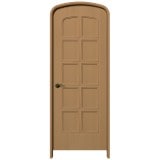 NDR0911CH｜ハーフオーバルドア　チェリー色塗装　外寸2100×800mm　枠：見込90/見付30mm（軽量鉄骨工法向き）　※受注生産品|NDR09シリーズ|ハーフオーバルドア