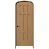 NDR1011CH｜ハーフオーバルドア　チェリー色塗装　外寸2100×800mm　枠：見込90/見付30mm（軽量鉄骨工法向き）　※受注生産品|NDR10シリーズ|ハーフオーバルドア
