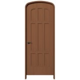 NDR1011WA｜ハーフオーバルドア　ウォールナット色塗装　外寸2100×800mm　枠：見込90/見付30mm（軽量鉄骨工法向き）　※受注生産品|NDR10シリーズ|ハーフオーバルドア