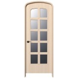NDR0612AS｜ハーフオーバルドア　アッシュ色塗装　外寸2100×800mm　枠：見込130/見付30mm（2×4工法向き)　※受注生産品|NDR06シリーズ|ハーフオーバルドア