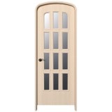 NDR0712AS｜ハーフオーバルドア　アッシュ色塗装　外寸2100×800mm　枠：見込130/見付30mm（2×4工法向き)　※受注生産品|NDR07シリーズ|ハーフオーバルドア