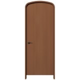 NDR1312WA｜ハーフオーバルドア　ウォールナット色塗装　外寸2100×800mm　枠：見込130/見付30mm（2×4工法向き)　※受注生産品|NDR13シリーズ|ハーフオーバルドア