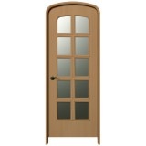 NDR0615CH｜ハーフオーバルドア　チェリー色塗装　外寸2094×788mm　枠：見込130/見付24mm（2×4工法向き)　※受注生産品|NDR06シリーズ|ハーフオーバルドア