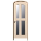 NDR1115AS｜ハーフオーバルドア　アッシュ色塗装　外寸2094×788mm　枠：見込130/見付24mm（2×4工法向き)　※受注生産品|NDR11シリーズ|ハーフオーバルドア