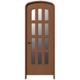 NDR0711WA｜ハーフオーバルドア　ウォールナット色塗装　外寸2100×800mm　枠：見込90/見付30mm（軽量鉄骨工法向き）　※受注生産品|NDR07シリーズ|ハーフオーバルドア