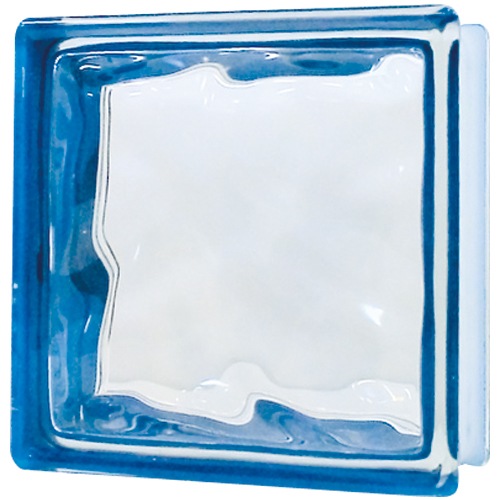 10%割引アウトレット NGB105｜ガラスブロック ブルー 雲模様 ※在庫限り