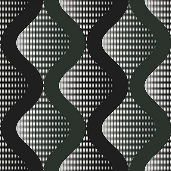 Nwp640f 3d壁紙 3dクロス 幾何学模様 レトロモダン 53cm 10ｍ 壁紙 3dクロス 壁紙 エンボス加工 みはしショップ