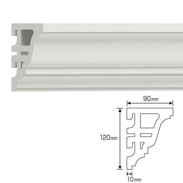 NEX5219A｜内装・外装用不燃モールディング 直材 NEXモール 120