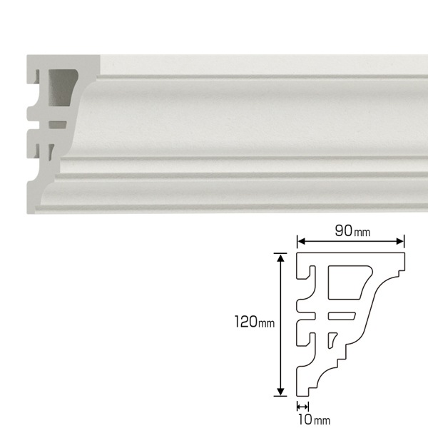 NEX5219A｜内装・外装用不燃モールディング 直材 NEXモール 120×90