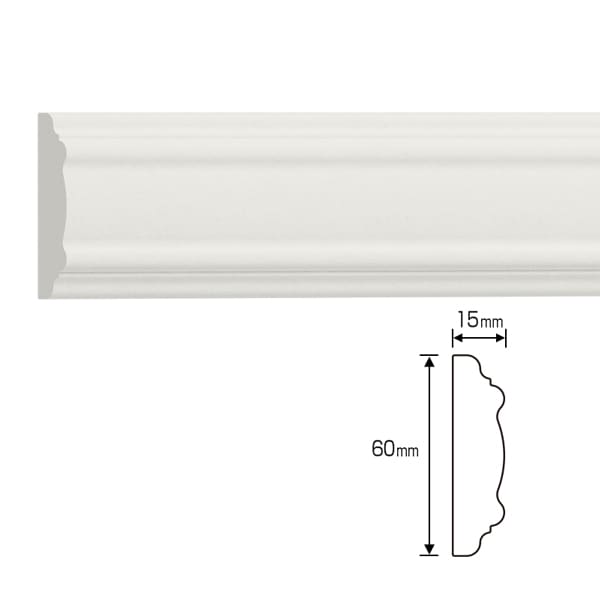 NEX6540A｜内装・外装用不燃モールディング 直材 NEXモール 60×15