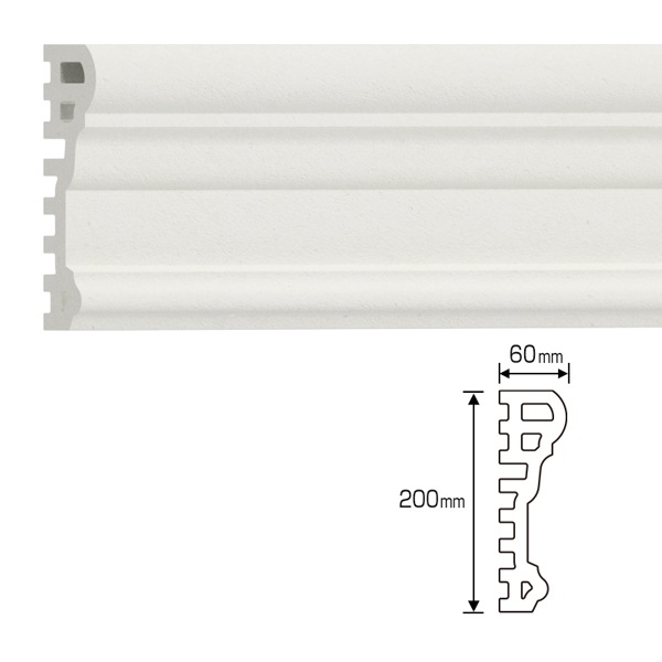 NEX6520A｜内装・外装用不燃モールディング 直材 NEXモール 200×60