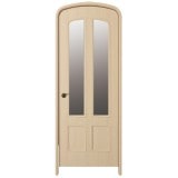 NDR1413AS｜ハーフオーバルドア　アッシュ色塗装　外寸2100×800mm　枠：見込160/見付30mm（木造軸組工法向き）　※受注生産品　※受注後送料別途見積|NDR14シリーズ|ハーフオーバ