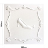 NGPFE1A｜FRP製パネル壁装飾用　ゴルパ　598×590×25mm|FRP（ガラス繊維強化プラスチック）製品|ゴルパ （白基調パネル）