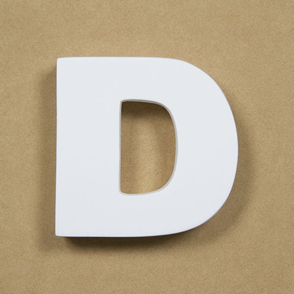 NFRC0D-SMALL｜アルファベットオブジェ FRP製 D 小 76×77×22mm