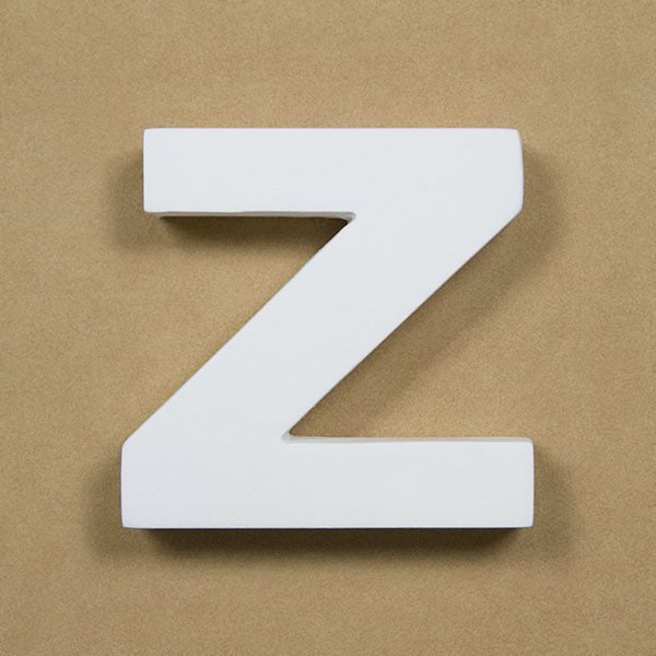 NFRC0Z-SMALL｜アルファベットオブジェ FRP製 Z 小 77×80×22mm