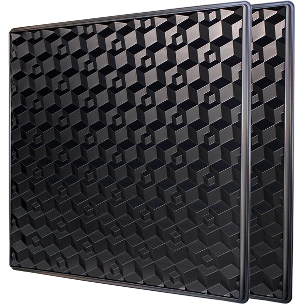 NDB582BKBK｜PS製3Dウォールパネル 3Dボード 500×500mm 黒2枚