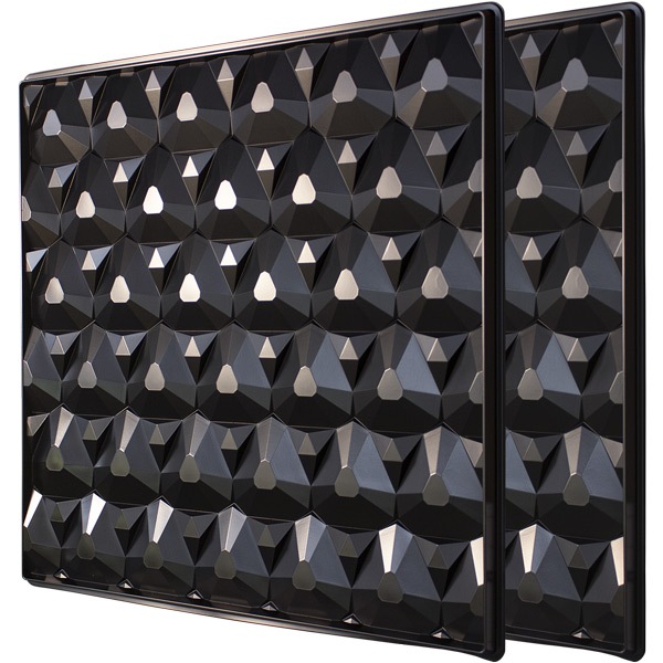 NDB581BKBK｜PS製3Dウォールパネル 3Dボード 500×500mm 黒2枚セット