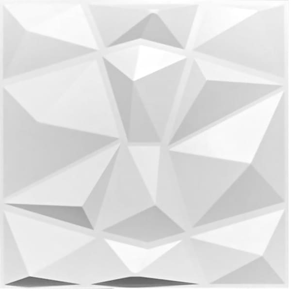 NDBPV504WH｜PVC製3Dウォールパネル 3Dボード 無塗装 500×500×20mm 1