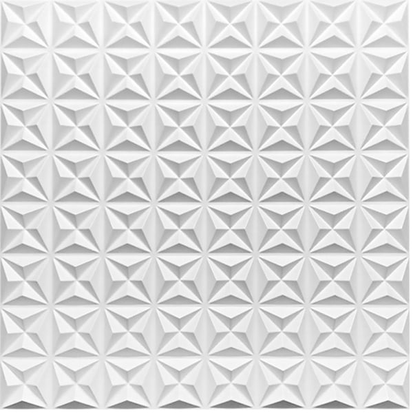 NDBPV509WH｜PVC製3Dウォールパネル 3Dボード 無塗装 500×500×12mm 1