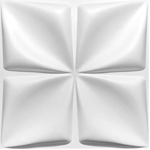 NDBPV510WH｜PVC製3Dウォールパネル 3Dボード 無塗装 500×500×29mm 1