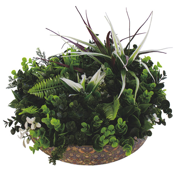 フェイクグリーン 人工観葉植物 NIG802L｜フェイクグリーンフレーム 人工観葉植物 直径28×高さ23cm