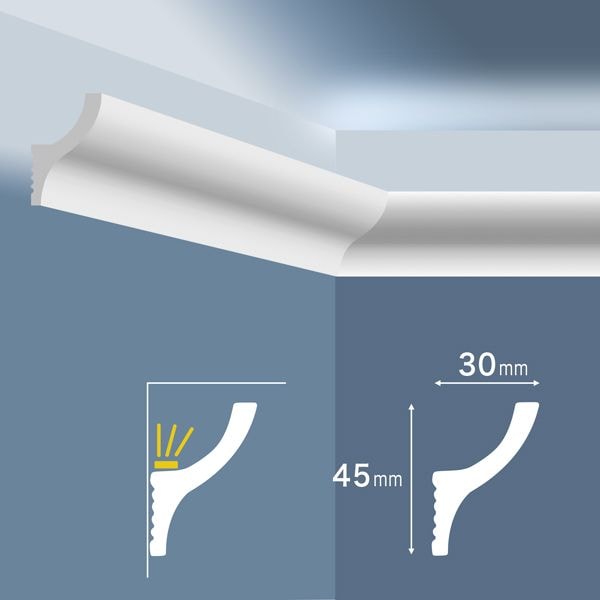 NMGH103L｜硬質ポリスチレン製モールディング 廻り縁 ゴールデンモール