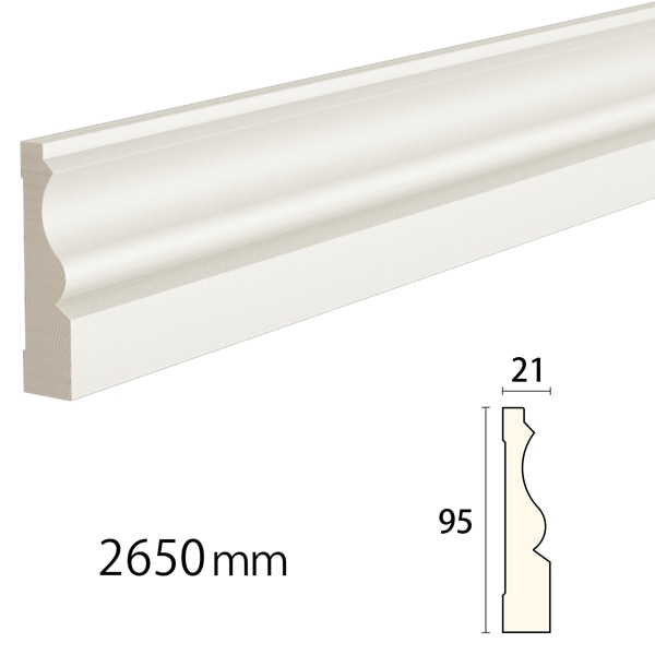 NSTM108｜木製モールディング 巾木・見切り・廻り縁 サントニア 95×21
