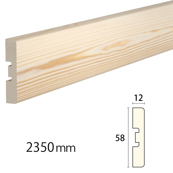 NSTM207｜木製モールディング 巾木・見切り サントニア 58×12×2350mm