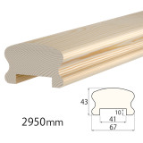 NPEHD2|木製手すり レッドオーク集成材 サントニア 27×57×2950mm NPEHD2|木製手すり レッドオーク集成材 サントニア 27×57×2950mm