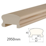 NPEHD2｜木製手すり レッドオーク集成材 サントニア 27×57