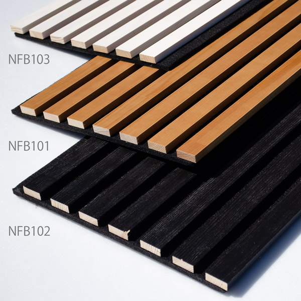 NFB100｜壁面装飾パネル フレキボード サントニア 300×17×2400mm 2枚