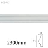 NGDP101｜ガウディ・デコール PU製モールディング 25x11x2300mm|ガウディ・デコール