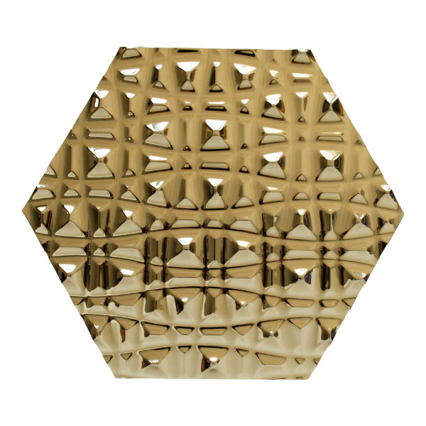NDCB018GL HEXAGON｜壁面装飾パネル ABS樹脂製 サンプロント ゴールド