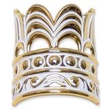 NGD270｜家具・壁面・柱装飾部材　王冠風　ゴールドデコ　ゴールド・ホワイト　70×84×29mm|家具・壁面装飾部材|ゴールドデコ