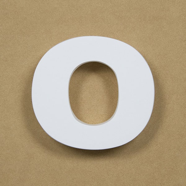 NFRC0O-SMALL｜アルファベットオブジェ FRP製 O 小 79×85×22mm